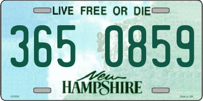 NH license plate 3650859