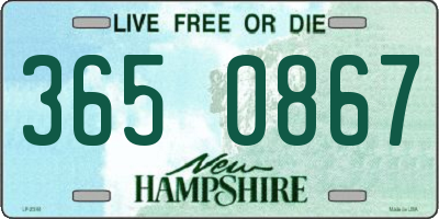 NH license plate 3650867