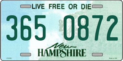 NH license plate 3650872