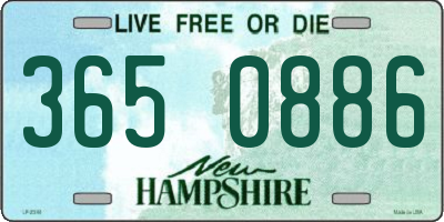 NH license plate 3650886