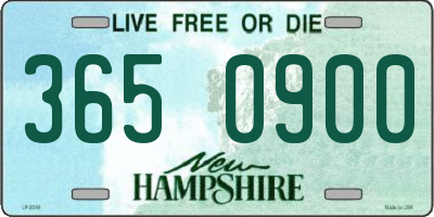NH license plate 3650900
