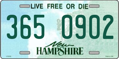 NH license plate 3650902