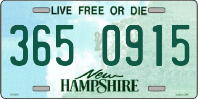 NH license plate 3650915