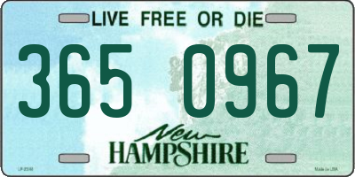 NH license plate 3650967