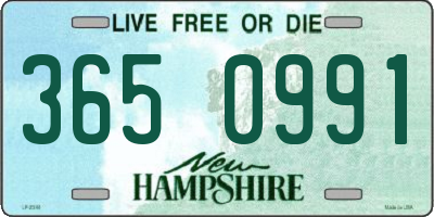 NH license plate 3650991