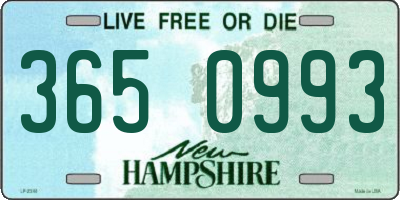 NH license plate 3650993