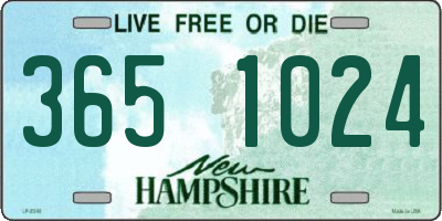 NH license plate 3651024