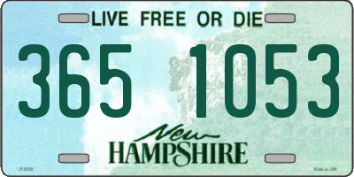 NH license plate 3651053
