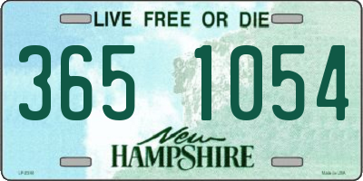 NH license plate 3651054
