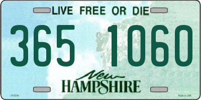 NH license plate 3651060
