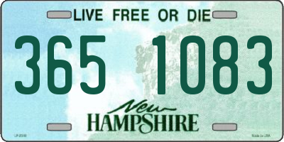NH license plate 3651083