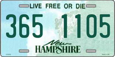 NH license plate 3651105