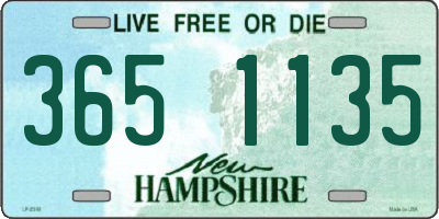NH license plate 3651135