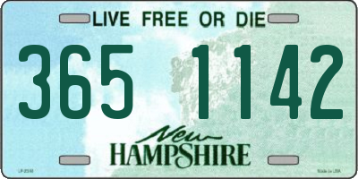 NH license plate 3651142