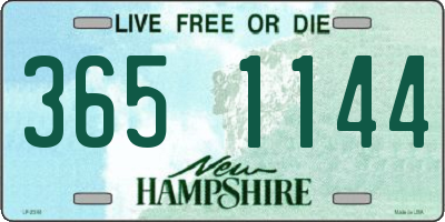 NH license plate 3651144