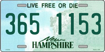 NH license plate 3651153
