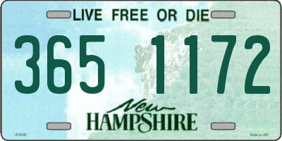 NH license plate 3651172