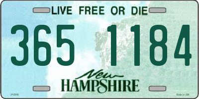 NH license plate 3651184