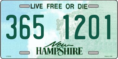 NH license plate 3651201