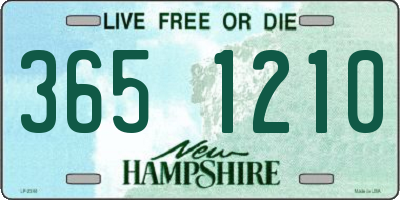 NH license plate 3651210