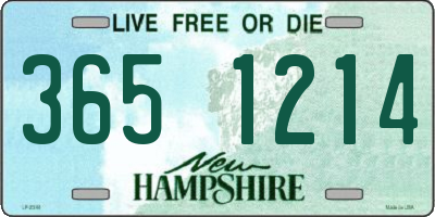 NH license plate 3651214