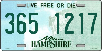 NH license plate 3651217
