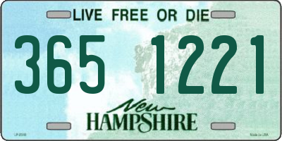 NH license plate 3651221