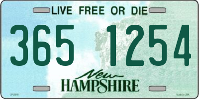 NH license plate 3651254