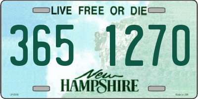 NH license plate 3651270