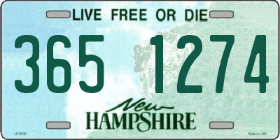 NH license plate 3651274