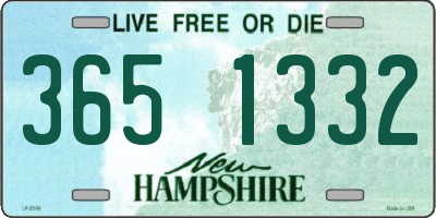NH license plate 3651332
