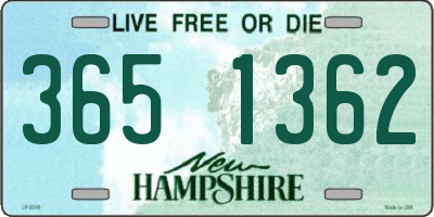 NH license plate 3651362