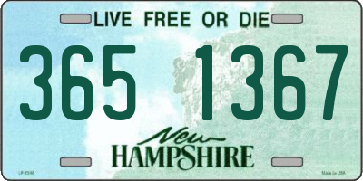NH license plate 3651367