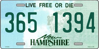 NH license plate 3651394