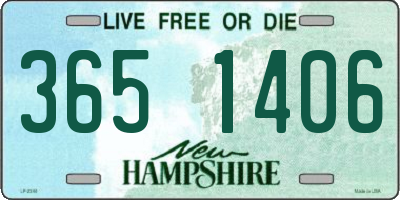 NH license plate 3651406