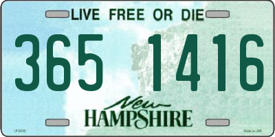 NH license plate 3651416