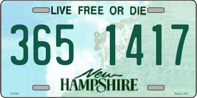 NH license plate 3651417