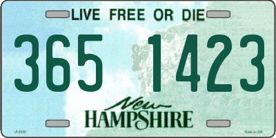 NH license plate 3651423