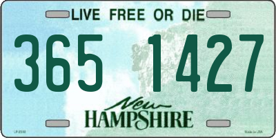 NH license plate 3651427