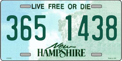 NH license plate 3651438