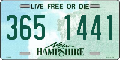 NH license plate 3651441