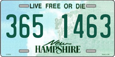 NH license plate 3651463