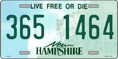 NH license plate 3651464