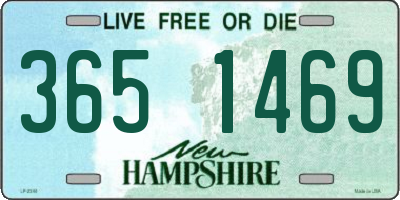 NH license plate 3651469