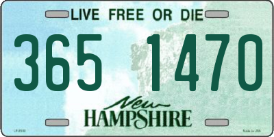 NH license plate 3651470