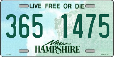 NH license plate 3651475
