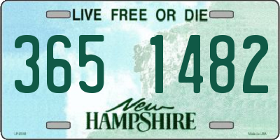 NH license plate 3651482