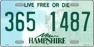 NH license plate 3651487