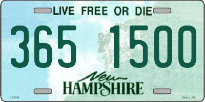 NH license plate 3651500