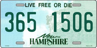 NH license plate 3651506